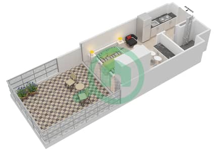 Azizi Riviera 12 - Studio Apartment Type 3A Floor plan