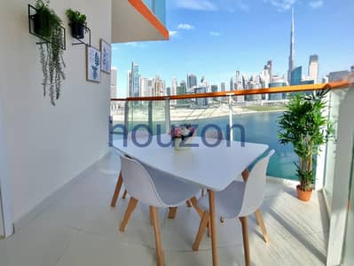 2 Bedroom Apartment for Rent in Business Bay, Dubai - Modern 2BR | Vacant | Burj Khalifa + Canal View