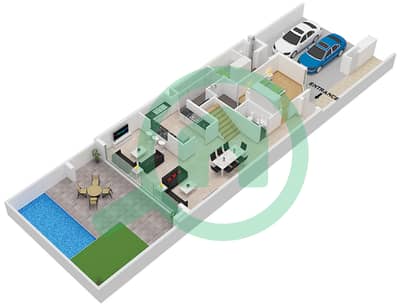 Paradise Hills - 4 Bedroom Townhouse Type A4 / UNIT MIDDLE Floor plan
