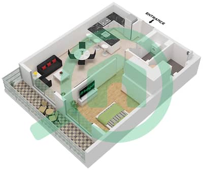 Weybridge Gardens 2 - 1 卧室公寓类型／单位2 / UNIT 7戶型图