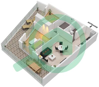 Weybridge Gardens 2 - 2 卧室公寓类型／单位3 / UNIT 24戶型图