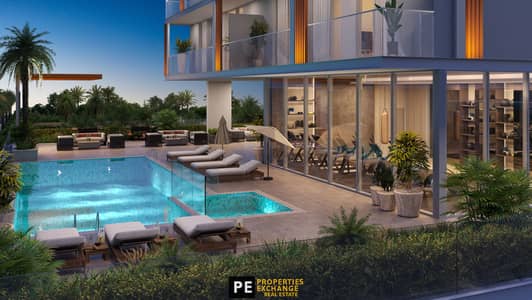 1 Bedroom Apartment for Sale in Al Furjan, Dubai - Jannus_Pool Night without People. jpg