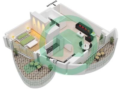 Marina Star - 1 Bedroom Apartment Type B Floor plan