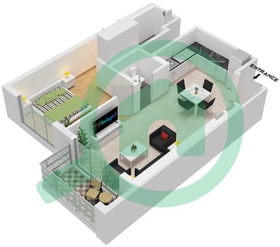河畔新月 310 号 - 1 卧室公寓类型／单位A- VARIENT 2 / UNIT 08戶型图