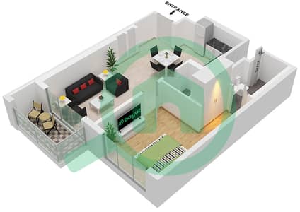 河畔新月 310 号 - 1 卧室公寓类型／单位A- VARIENT 3 / UNIT 14戶型图