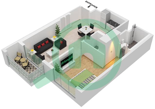 Type A- Varient 3 Unit 14, Floor 9-21, 26-38