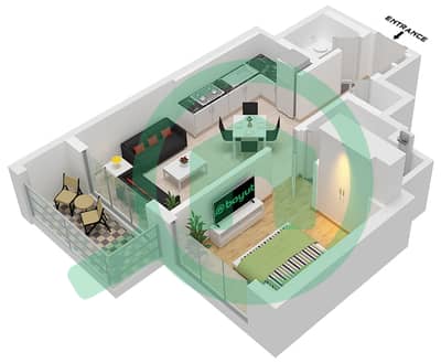 河畔新月 310 号 - 1 卧室公寓类型／单位A / UNIT 06戶型图