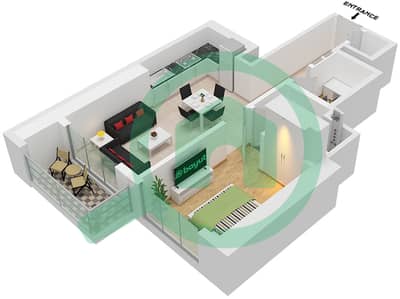 河畔新月 310 号 - 1 卧室公寓类型／单位A1 / UNIT 06戶型图