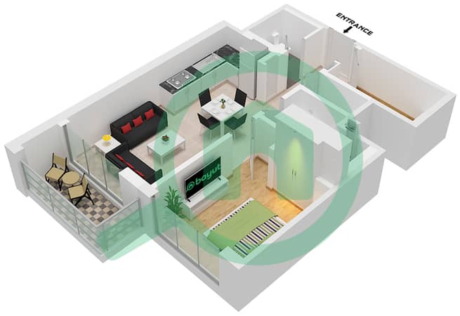 Type B Unit 12, Floor 9-21, 26-38