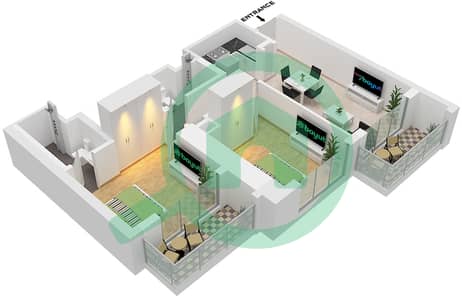 河畔新月 310 号 - 2 卧室公寓类型／单位B / UNIT 03戶型图