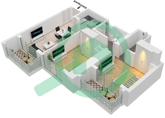 Type C Unit 04, Floor 9-21, 26-38