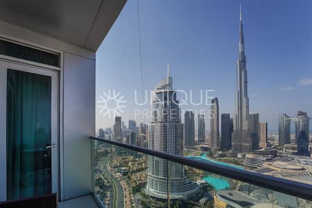 2 Bedroom Flat for Rent in Downtown Dubai, Dubai - Burj Khalifa Fountain View |High Floor | Furnished
