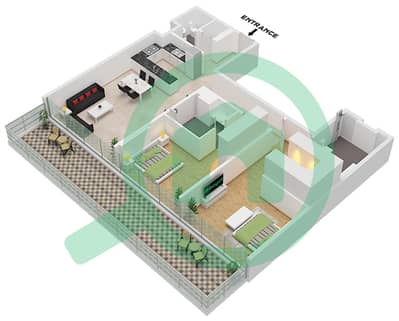 Serenia Living Tower 1 - 2 Bedroom Apartment Type 3 Floor plan