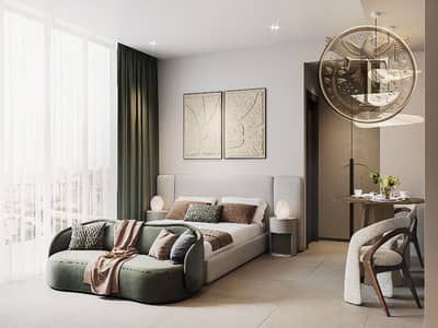 Studio for Sale in Dubai Sports City, Dubai - AUREL1A_Studio_Living-fotor-2025082618105. png