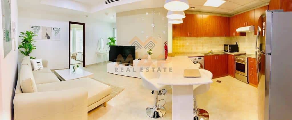 2 Bedroom with Balcony Lake View Apartment for Rent Fully Furnished in JLT 10min walk DMCC Metro Station.