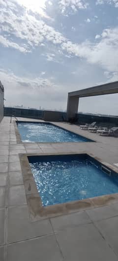 GOOD SIZE 2 BED/HALL with MAID ROOM (you can use as 3rd room)4 Bath APARTMENT with SEMI CLOSED KITCHEN BALCONEY POOL GYM PARKING AL QUSAIS 5TH DUBAI