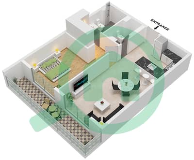 Weybridge Gardens 2 - 1 卧室公寓类型／单位3 / UNIT 8戶型图