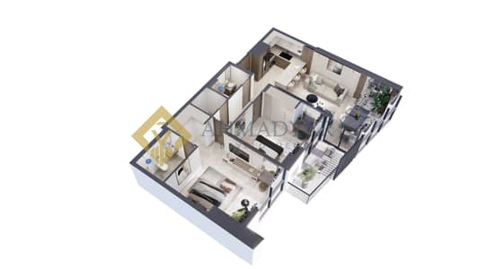 2 Bedroom Flat for Sale in Jumeirah Village Circle (JVC), Dubai - 2BR Apartment | Park View | Next to Five Hotel | 40/60 PP