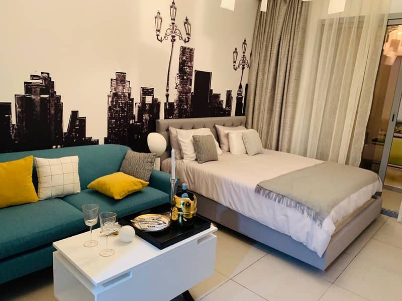 move in studio apartment in BARSHA next YEAR!! with monthly 4,800 AED with the longest payment