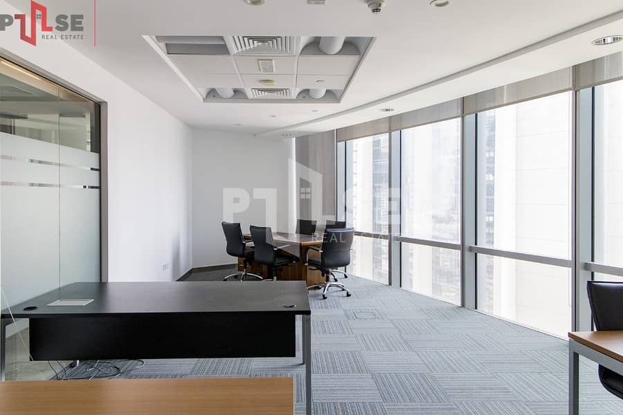 Furnished Office|Panoramic View |Facing Burj