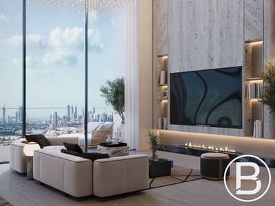 朱美拉环形村(JVC)， 迪拜 单身公寓待售 - JVT-PENTHOUSE-LIVING & KITCHEN & DINING OPEN SPACE (7). jpg