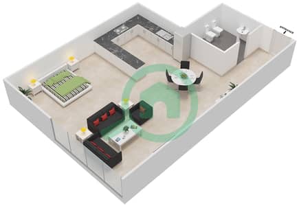 C4大厦 - 单身公寓类型5戶型图