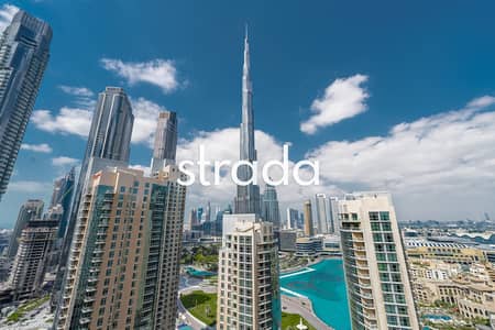 2 Bedroom Flat for Rent in Downtown Dubai, Dubai - Burj Views | Large Lay | Unfurnished