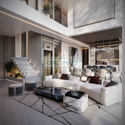 استوديو  للبيع في مثلث قرية الجميرا (JVT)، دبي - JVT-PENTHOUSE-LIVING & KITCHEN & DINING OPEN SPACE (6). jpg
