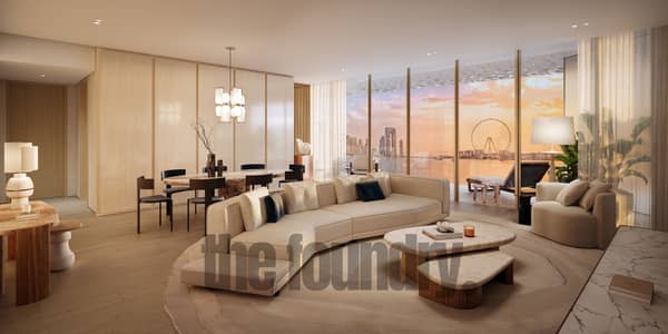 شقة 3 غرف نوم للبيع في دبي هاربور‬، دبي - DHR_Apartment 2BR_Living_Dining_300dpi. png