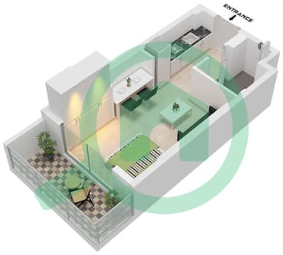 Majestique Residence 1 - Studio Apartment Type B1 Floor plan