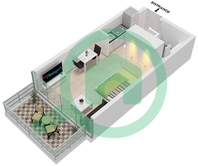 宾格蒂皇冠大厦 - 单身公寓单位27 FLOOR 14戶型图