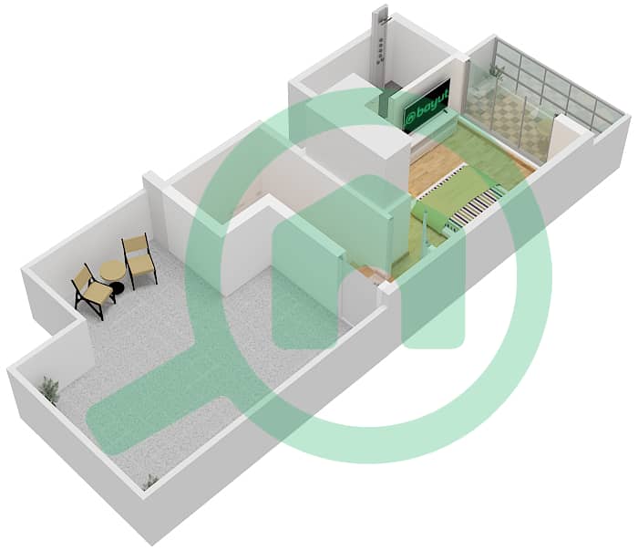 R. Hills - 3 Bedroom Townhouse Type C Floor plan Type C Floor Second interactive3D