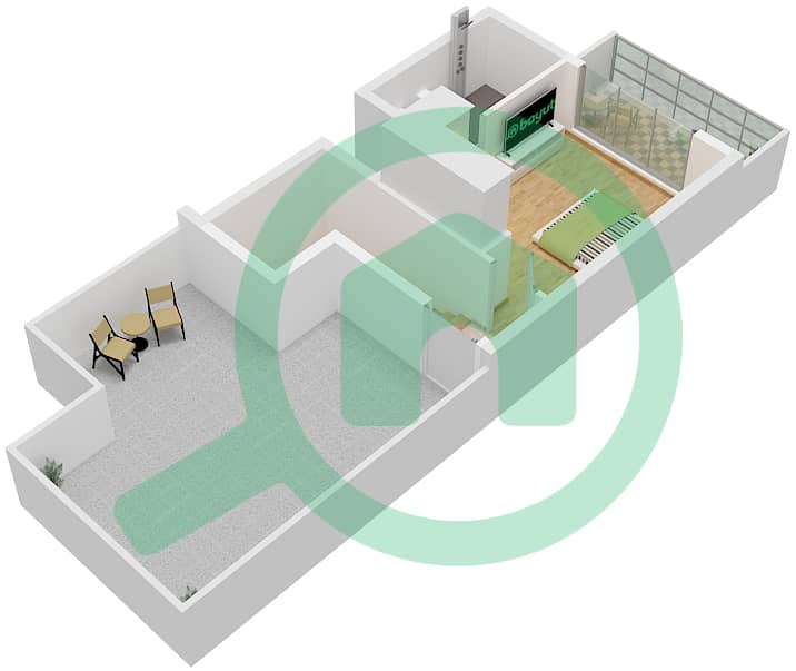 R. Hills - 3 Bedroom Townhouse Type B Floor plan Type B Floor Second interactive3D