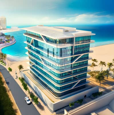 فلیٹ 2 غرفة نوم للبيع في جزر دبي، دبي - Firefly -A high-quality professional poster image of a modern luxury tower named 'Mackerel Tower' by (2)_upscayl_4x_upscayl-standard-4x. png