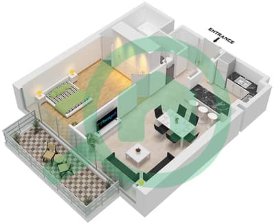 Nobles Tower - 1 Bedroom Apartment Unit 05 FLOOR 13 Floor plan