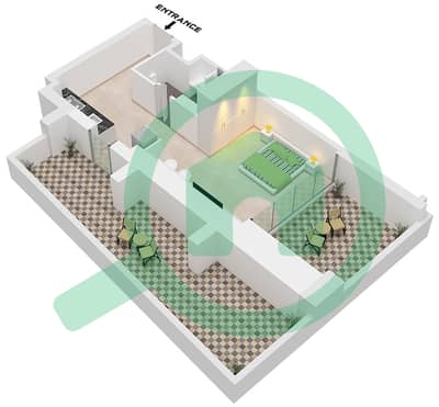 المخططات الطابقية لتصميم النموذج 04 شقة استوديو - بن غاطي ايليت