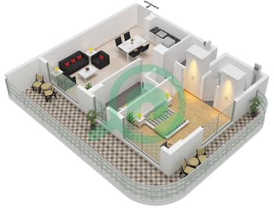 Evergr1n House - Апартамент 1 Спальня планировка Тип 3