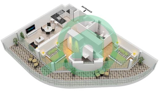 Evergr1n House - Апартамент 2 Cпальни планировка Тип B