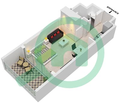 Evergr1n House - Апартамент Студия планировка Тип R