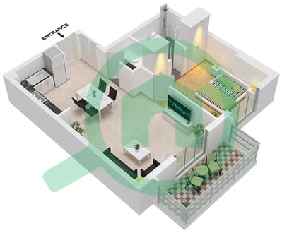 FH Residency - Апартамент 1 Спальня планировка Тип/мера C / UNIT 4,5 FLOOR 2-22