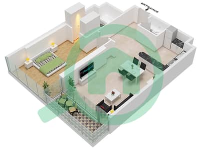 风之塔  II - 1 卧室公寓类型8戶型图