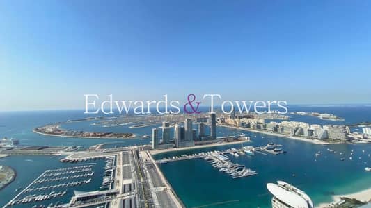 2 Bedroom Apartment for Rent in Dubai Marina, Dubai - Palm Jumeirah View | High Floor | Fully Furnished