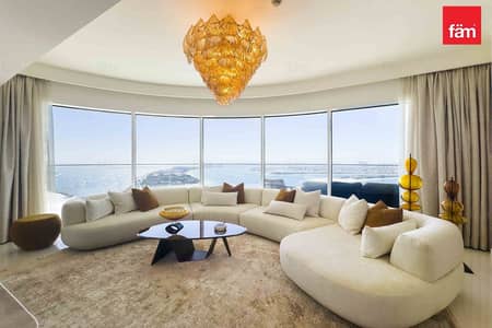 3 Bedroom Flat for Rent in Dubai Harbour, Dubai - Full Palm Views | 3BR furnished | Private Beach