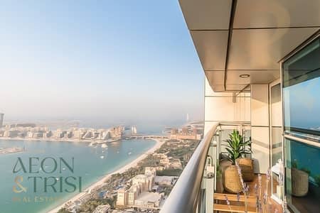 2 Bedroom Apartment for Rent in Dubai Marina, Dubai - Fully furnished | High Floor | Sea View | Vacant