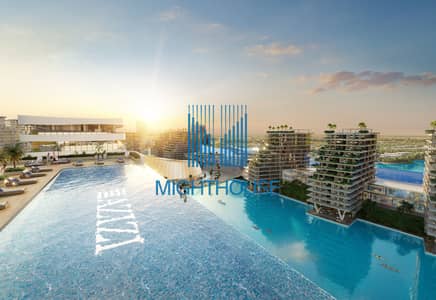 فلیٹ 1 غرفة نوم للبيع في دبي الجنوب، دبي - Dubai South_Azizi Venice_A 003_Infinity Pool View_01. jpg
