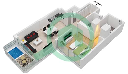 Bonds Avenue Residences - Апартамент 1 Спальня планировка Тип A
