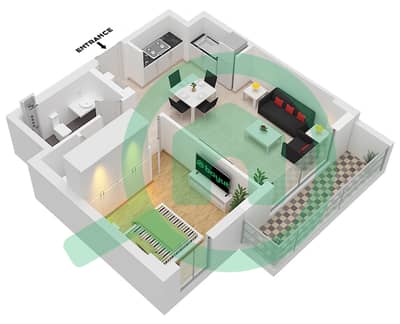 Bayshore 1 - 1 Bedroom Apartment Unit 704 FLOOR 7 Floor plan