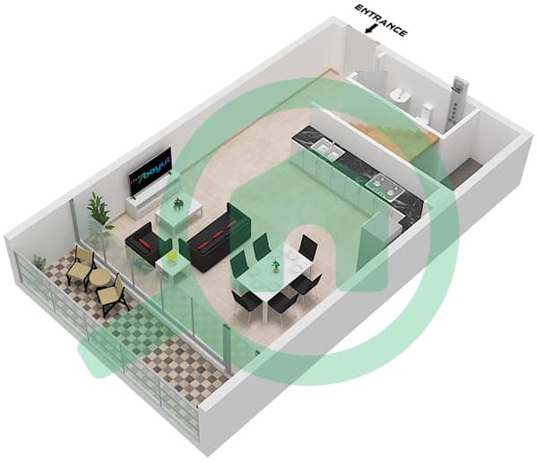 Type E Unit 6 Floor 1 Lower