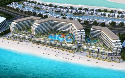 1 Bedroom Flat for Sale in Al Seanneeah, Umm Al Quwain - Aerial view - lagoon side. jpg