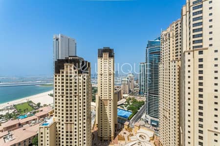 2 Bedroom Apartment for Sale in Jumeirah Beach Residence (JBR), Dubai - High Floor | Beach & Marina View | Flip Potential